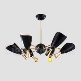 Moderní současná lustrová lampa se 6 světly