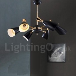 Moderní současná lustrová lampa se 6 světly