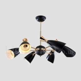 Moderní současná lustrová lampa se 6 světly