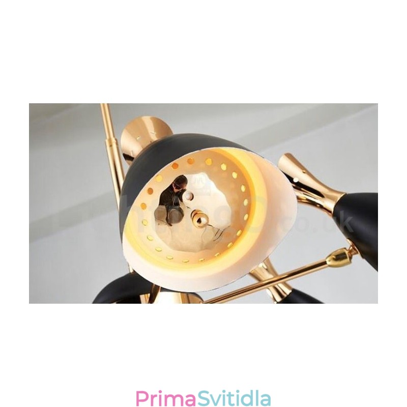 Moderní současná lustrová lampa se 6 světly