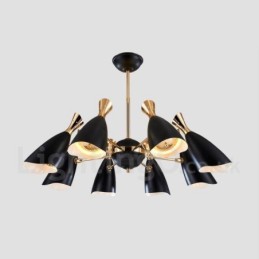 Moderní současná lustrová lampa s 8 světly