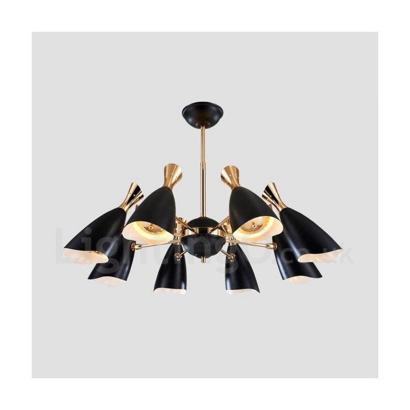 Moderní současná lustrová lampa s 8 světly