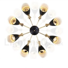 Moderní současná lustrová lampa s 8 světly