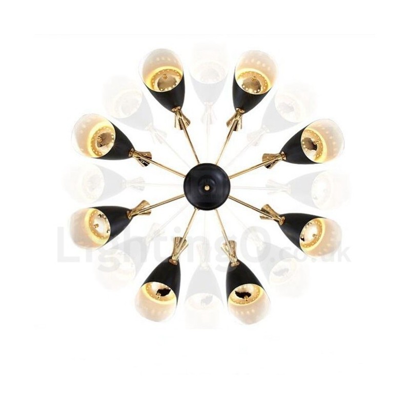 Moderní současná lustrová lampa s 8 světly