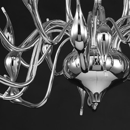 Moderní lustrové světlo 18 světel G4 Chrome Finish