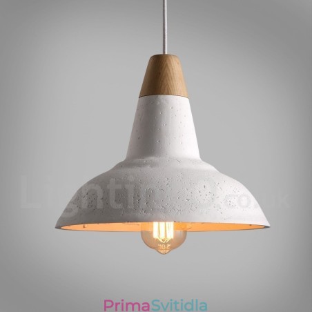Moderní Contemporary 1 Light Wood Concrte Závěsné svítidlo Moderní Contemporary 1 Light Wood Concrte Závěsné svítidlo