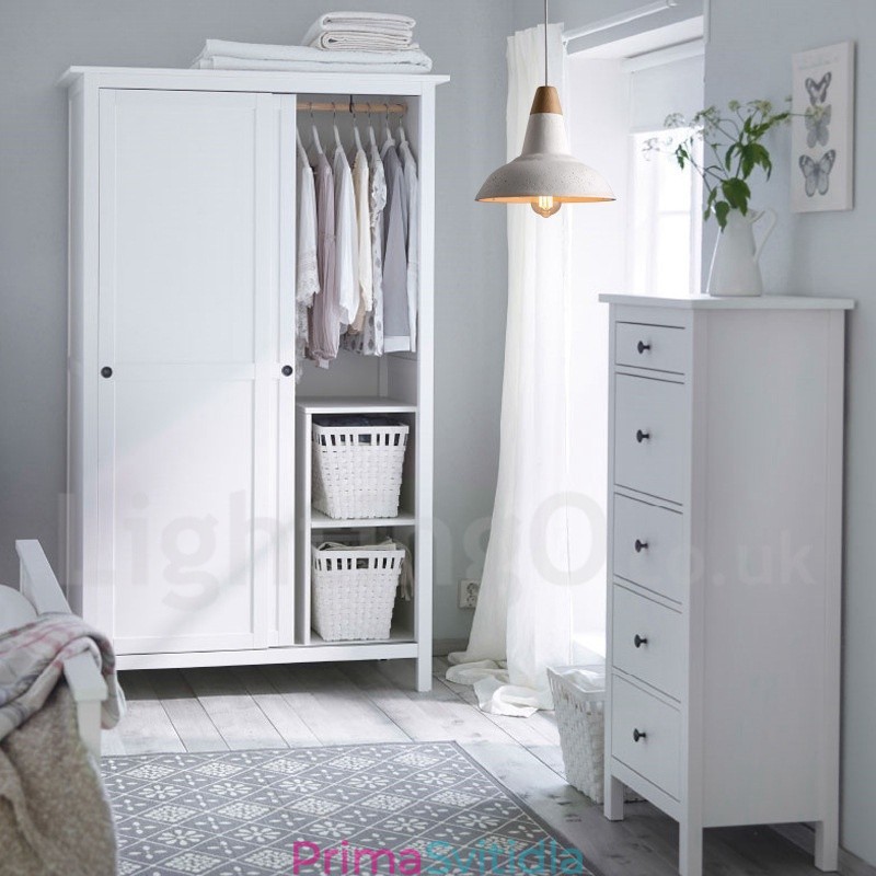 Moderní Contemporary 1 Light Wood Concrte Závěsné svítidlo