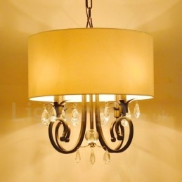 Rustic Lodge Kovový Drum Pendant Light