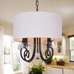Rustic Lodge Kovový Drum Pendant Light