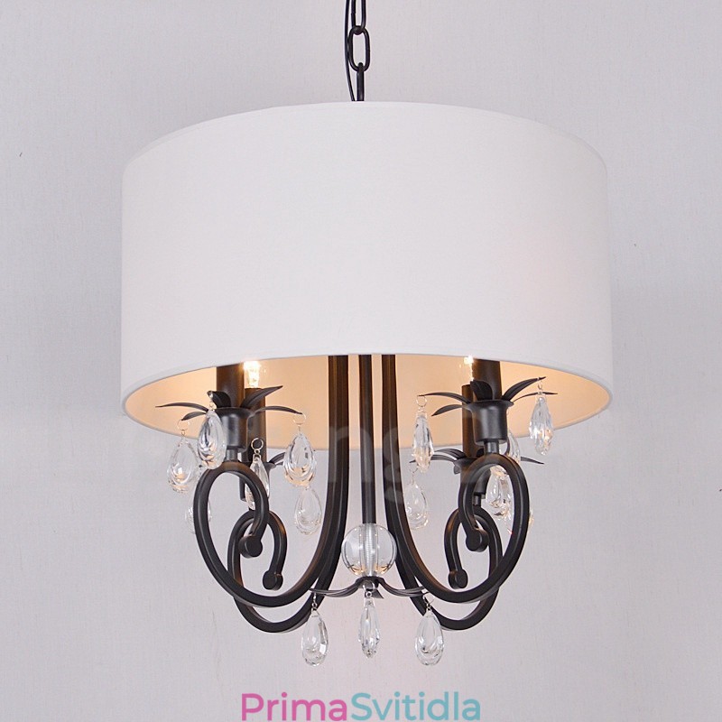 Rustic Lodge Kovový Drum Pendant Light