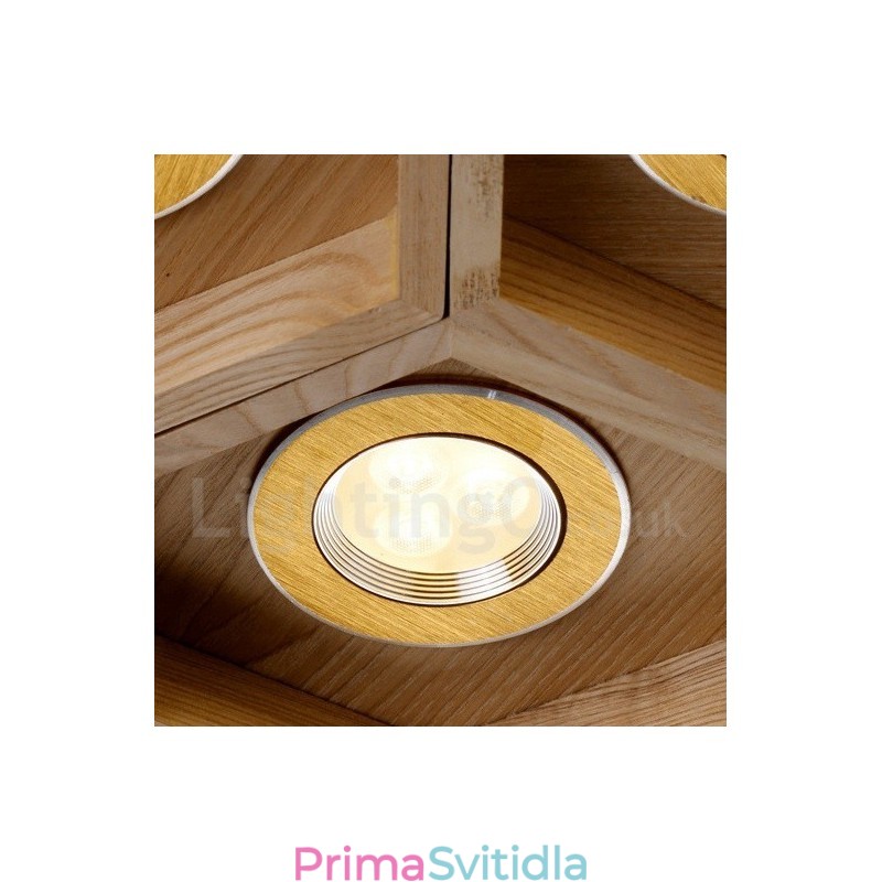 6 Moderní závěsné svítidlo ze světlého dřeva