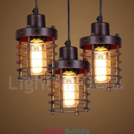 1 Světlo Retro Vintage měděné závěsné světlo 1 Světlo Retro Vintage měděné závěsné světlo