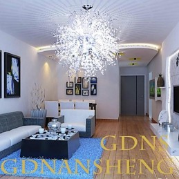 Moderní křišťálový globus na lucernu s chromovým kovovým zapuštěným držákem