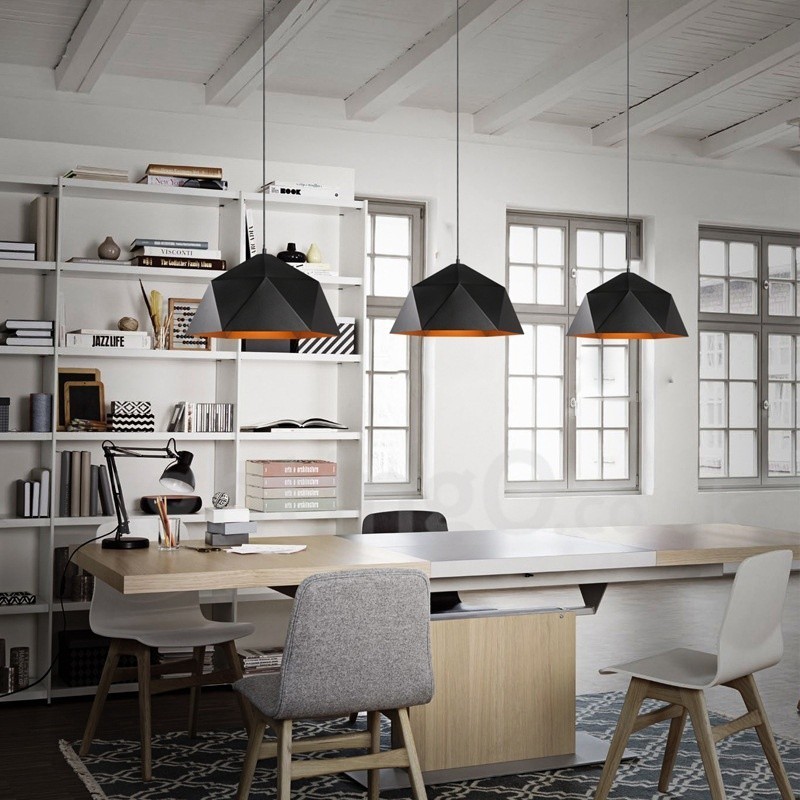 Černé 1 lehké moderní moderní závěsné svítidlo