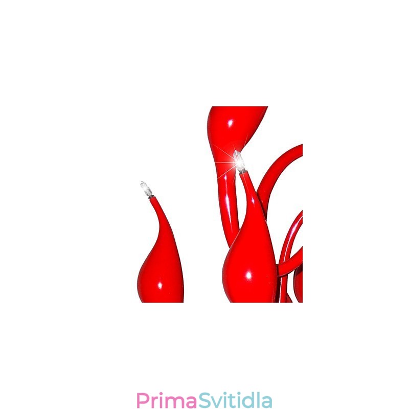 Moderní lustrové světlo 24 světel G4 červený obraz