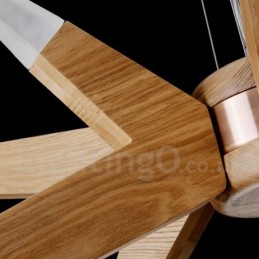 Moderní moderní dřevěné 12 světelné závěsné svítidlo