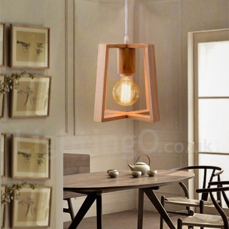Dřevěné moderní moderní 1 světelné závěsné svítidlo Dřevěné moderní moderní 1 světelné závěsné svítidlo