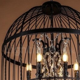 Retro Vintage kovové závěsné světlo 8 Light Birdcage