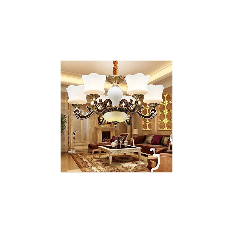 Garden Creative Zinc Alloy Retro Dining Závěsná lampa Lustr