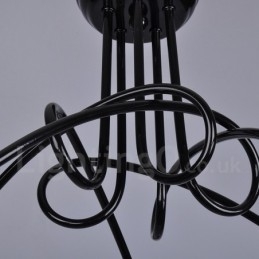 Black Country Metal 5 Light Lustr Light