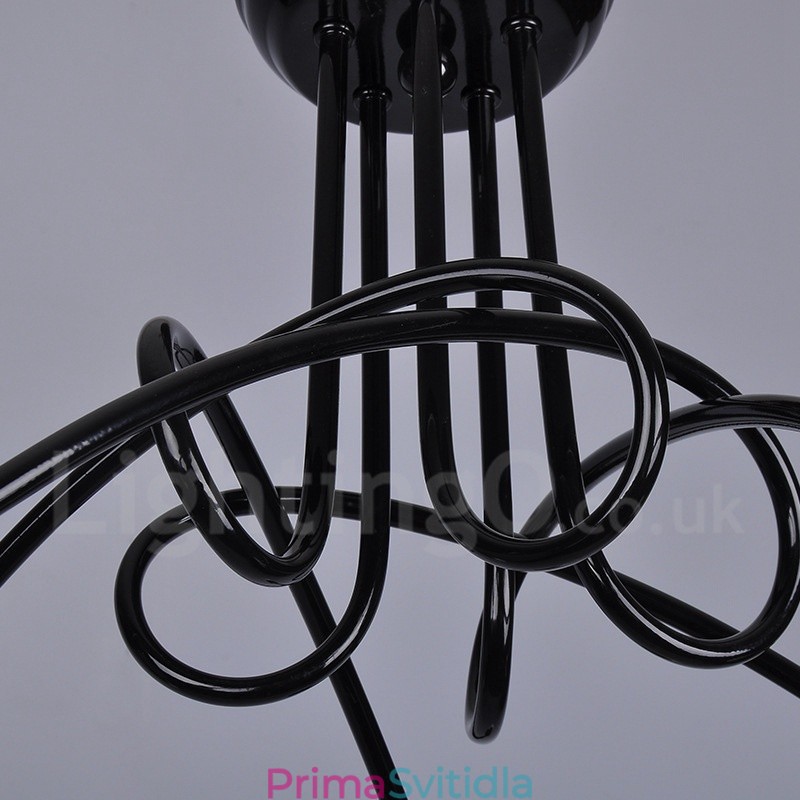 Black Country Metal 5 Light Lustr Light