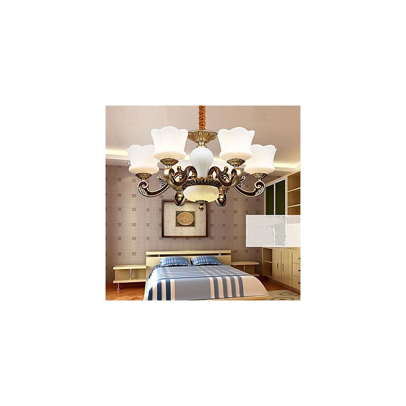 Garden Creative Zinc Alloy Retro Dining Závěsná lampa Lustr
