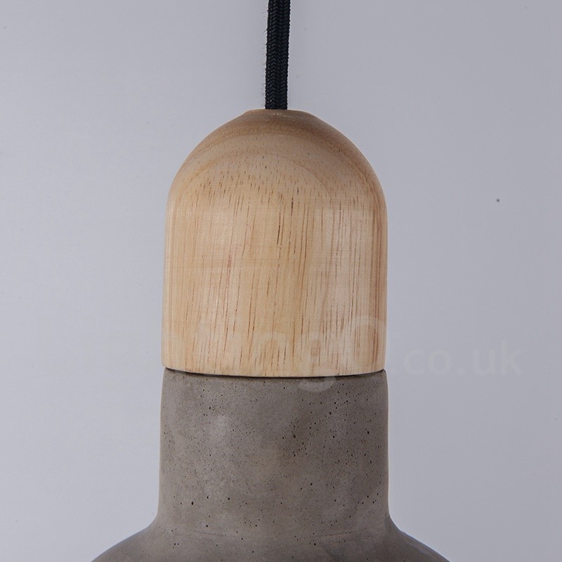 Retro Vintage Wood Concrte Single Light Závěsné světlo
