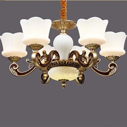 Garden Creative Zinc Alloy Retro Dining Závěsná lampa Lustr