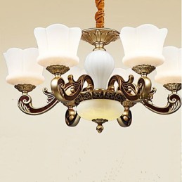 Garden Creative Zinc Alloy Retro Dining Závěsná lampa Lustr
