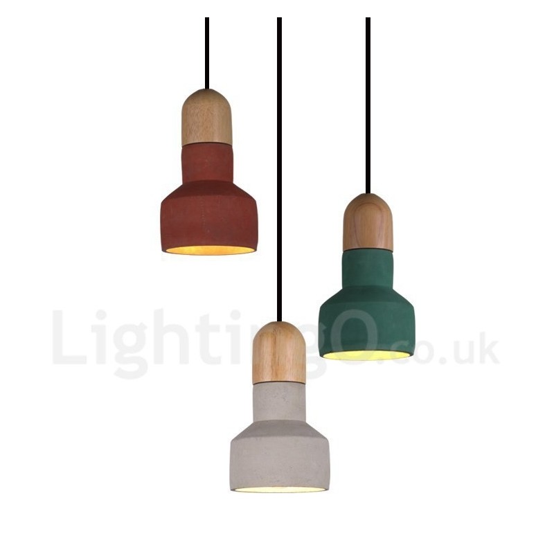 Vintage Wood Concrte Multi Colors závěsné světlo pro lampu