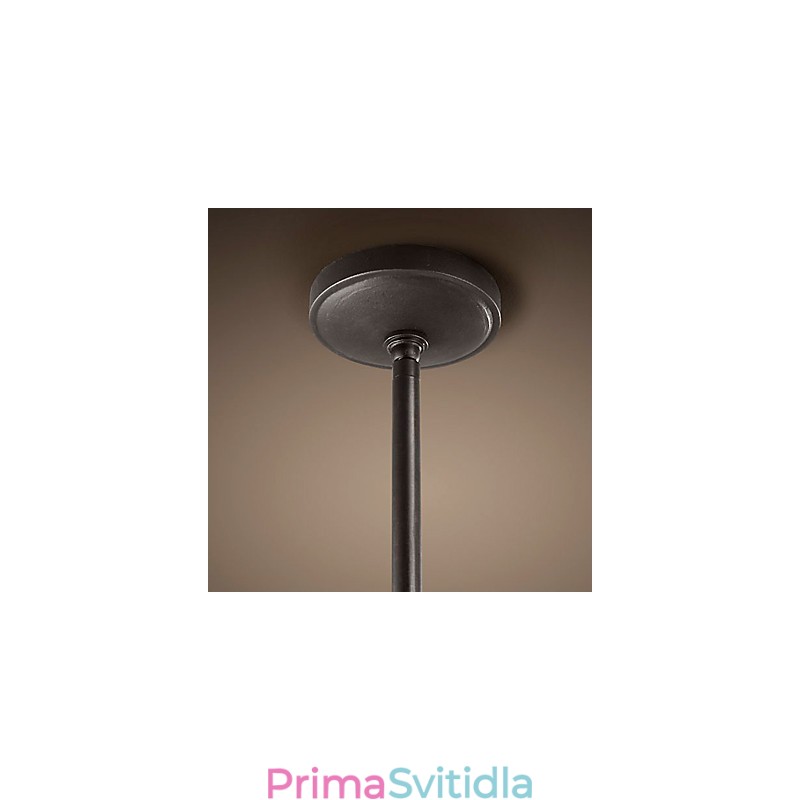 Závěsné železné svítidlo v retro stylu s 12 světly ve funkci svíčka
