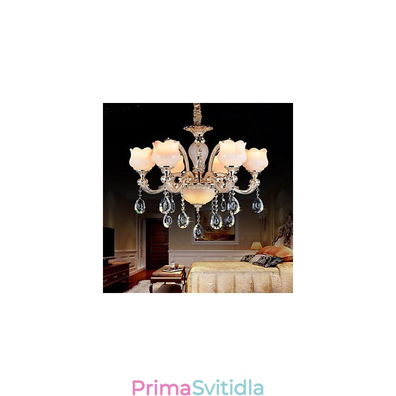 Nefritová závěsná lampa evropského stylu Závěsná křišťálová lampa