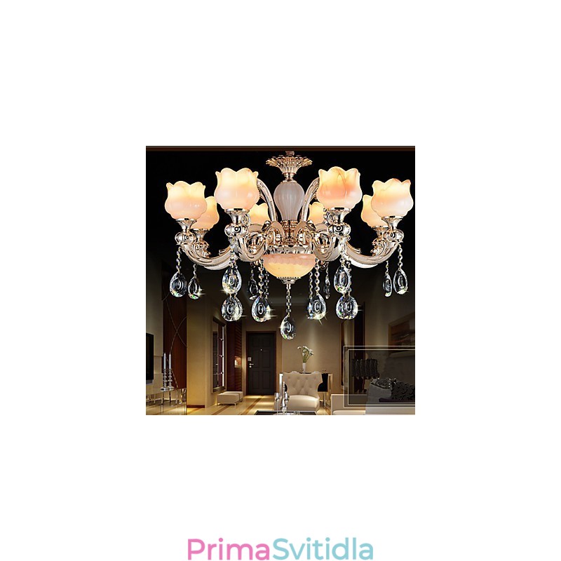 Nefritová závěsná lampa evropského stylu Závěsná křišťálová lampa
