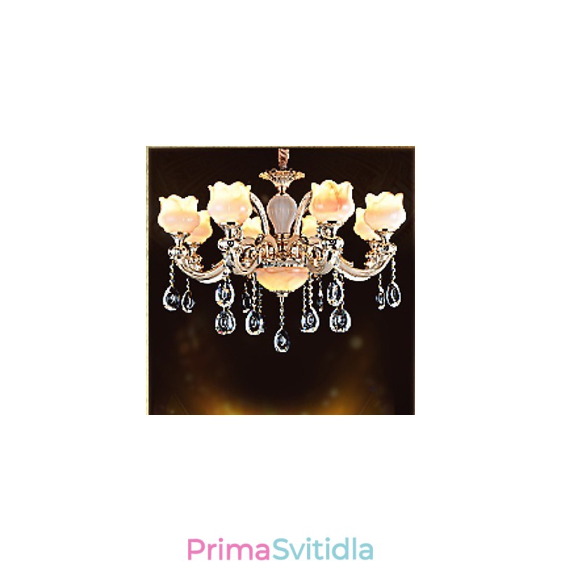 Nefritová závěsná lampa evropského stylu Závěsná křišťálová lampa