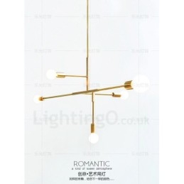 Moderní současná měděná lustrová lampa 5