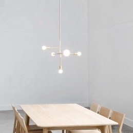 Moderní současná měděná lustrová lampa 5