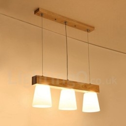3 Lehké moderní moderní dřevěné závěsné svítidlo