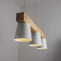 3 Lehké moderní moderní dřevěné závěsné svítidlo