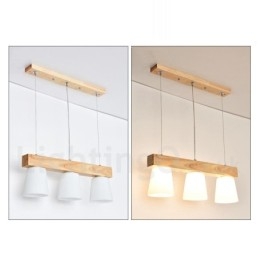 3 Lehké moderní moderní dřevěné závěsné svítidlo