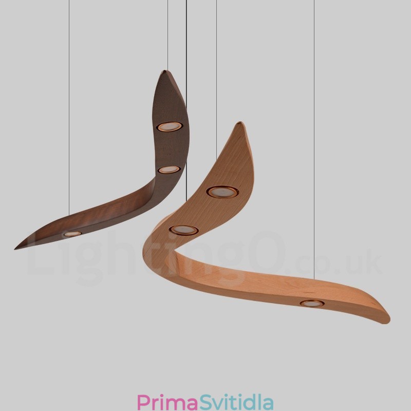 Moderní moderní dřevěné závěsné svítidlo 3