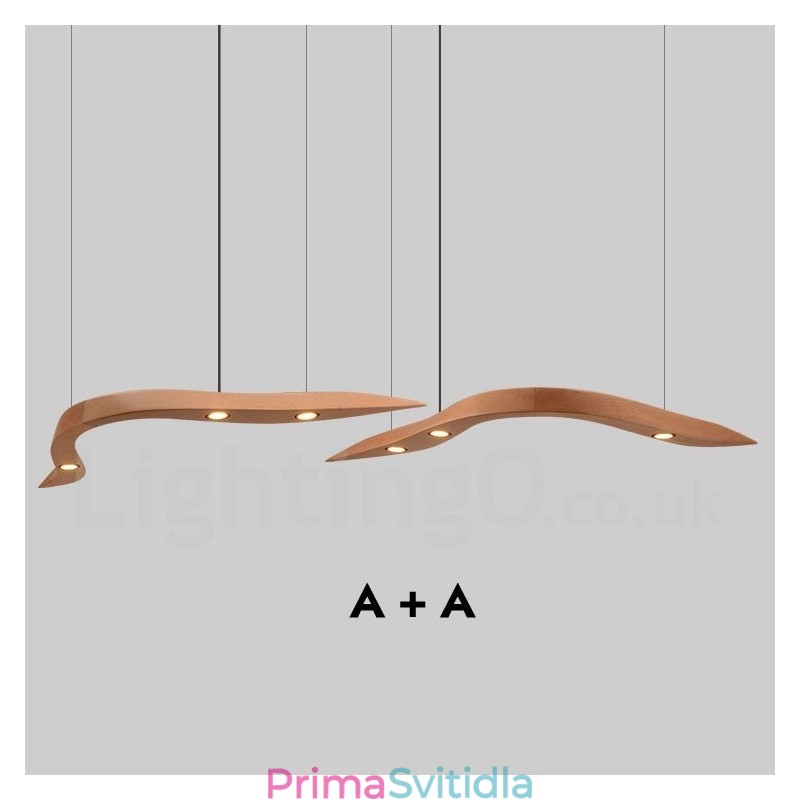 Moderní moderní dřevěné závěsné svítidlo 3