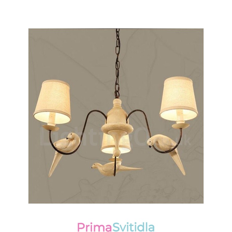 3 Light Rustikální Lodge Vintage Pendant Light