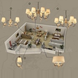 3 Light Rustikální Lodge Vintage Pendant Light