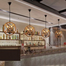 Venkovské konopné lano 3 Light Vintage Pendant Light