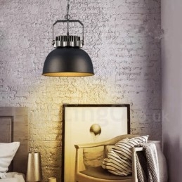 Černá country vintage kovové závěsné svítidlo