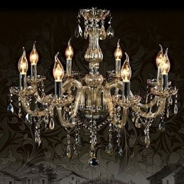 8 světel Luxusní křišťálový lustr Cognac Color K9 Crystal Lustr