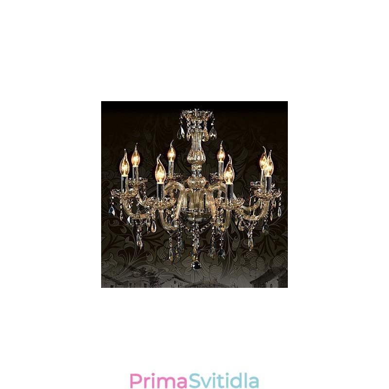 8 světel Luxusní křišťálový lustr Cognac Color K9 Crystal Lustr