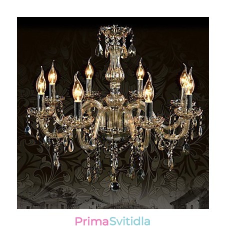 8 světel Luxusní křišťálový lustr Cognac Color K9 Crystal Lustr 8 světel Luxusní křišťálový lustr Cognac Color K9 Crystal Lustr