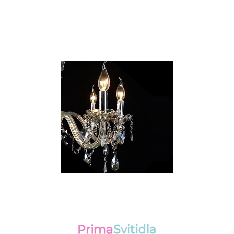 8 světel Luxusní křišťálový lustr Cognac Color K9 Crystal Lustr