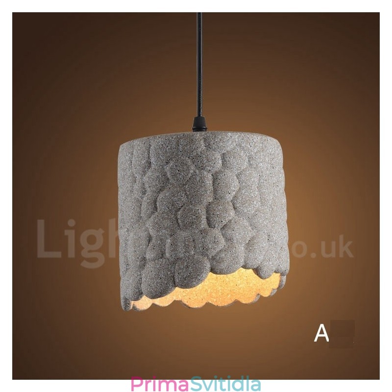 Retro Vintage Concrte 1 Light Závěsné světlo